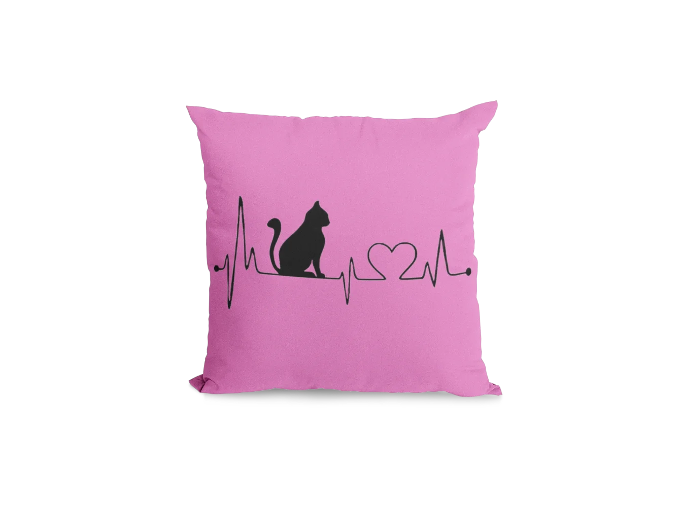 pink Void Cat Pillowcase for black cat lovers