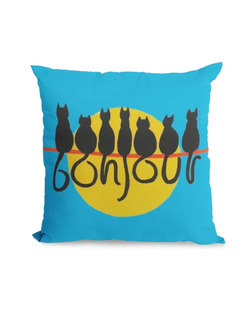 blue Void Cat Pillowcase for black cat lovers bonjour