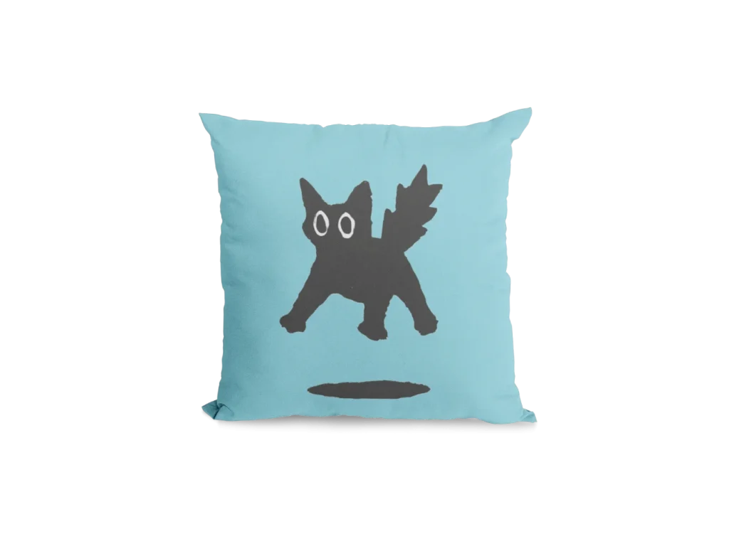 green jump Void Cat Pillowcase for black cat lovers