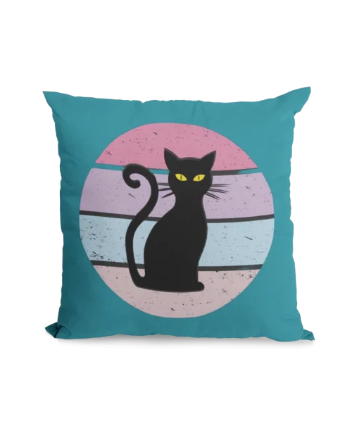 green Void Cat Pillowcase for black cat lovers