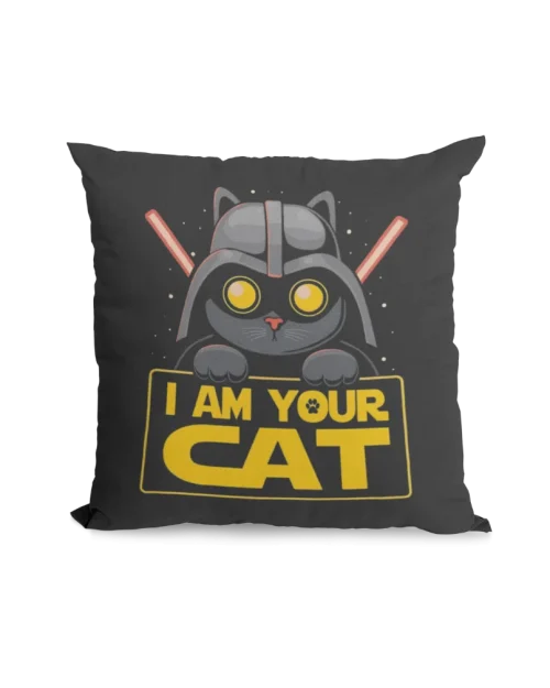 i am your cat black pillowcase