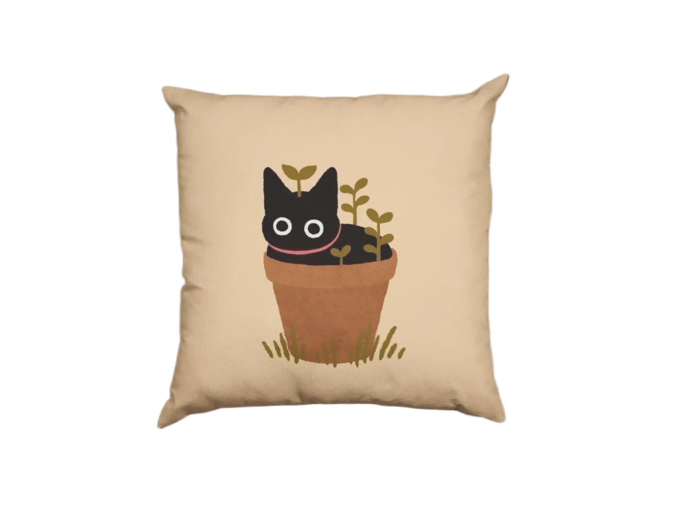 brown Void Cat Pillowcase for black cat lovers