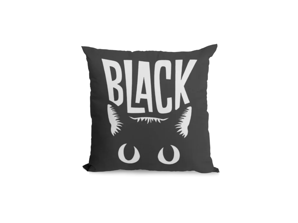 black Void Cat Pillowcase for black cat lovers