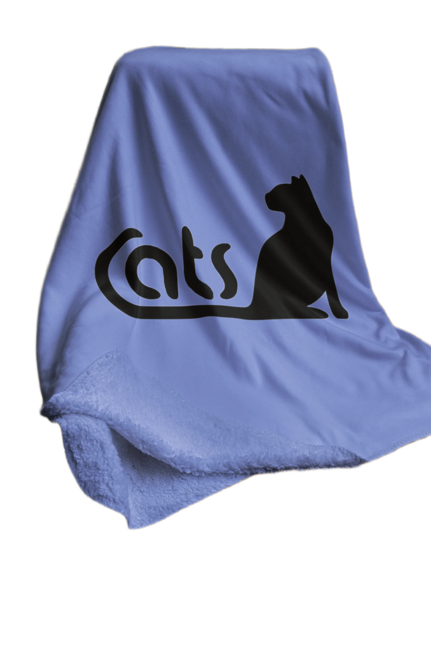 blue flannel blanket for black cat lovers
