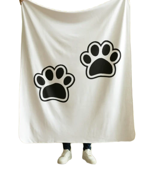 white flannel blanket for black cat lovers