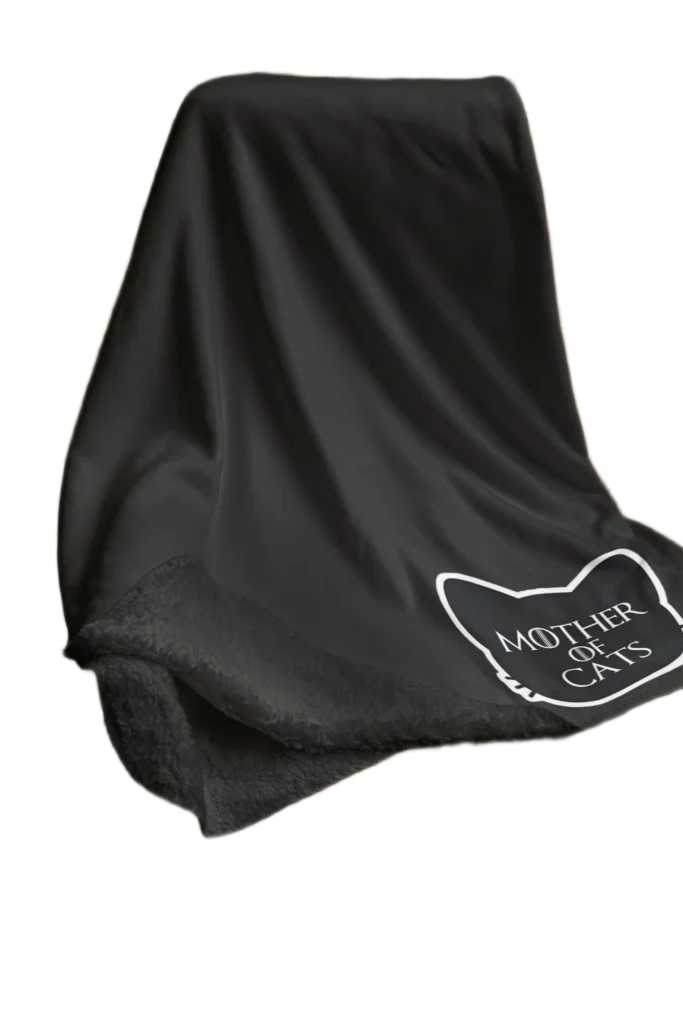 black flannel blanket for black cat lovers