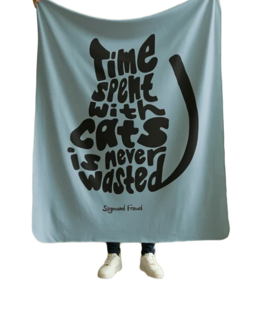 Time Spent with Cats is Never Wasted Blanket #42