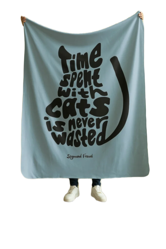 green flannel blanket for black cat lovers