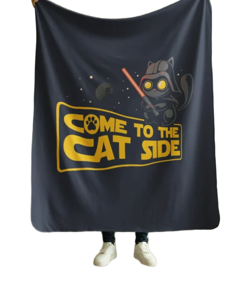 black flannel blanket for black cat lovers