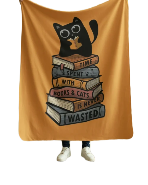 Book Lovers Cat Blanket #53