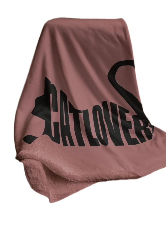 brown flannel blanket for black cat lovers