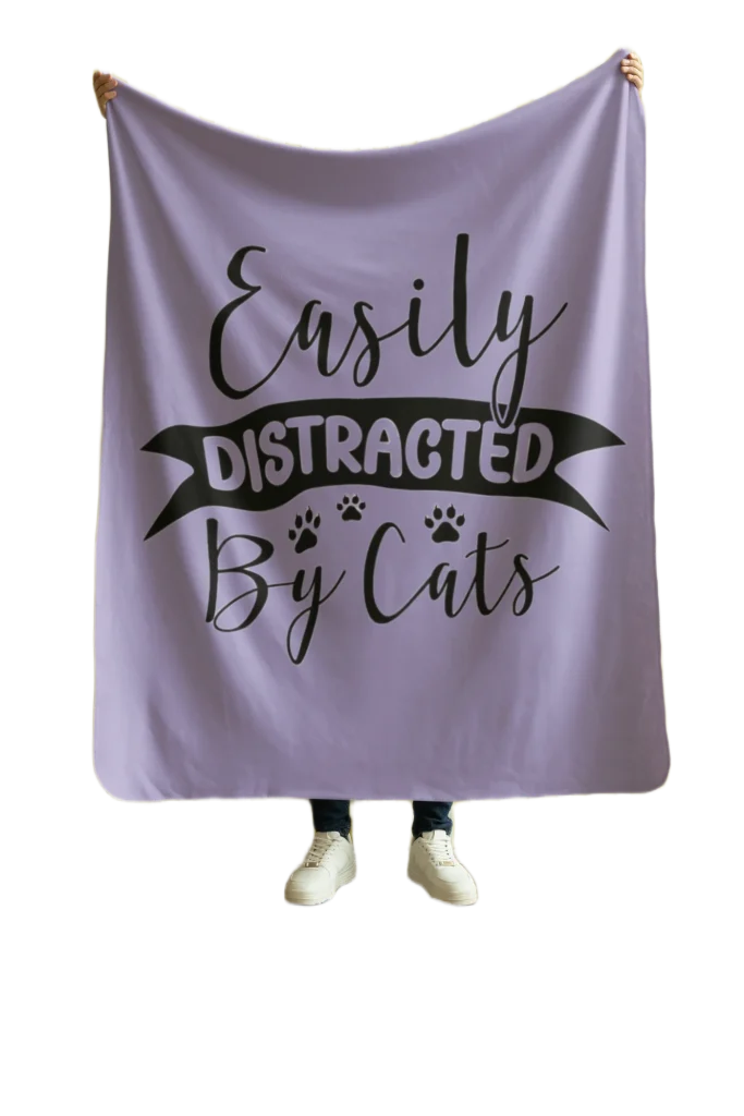 easily distracted by cats blanket