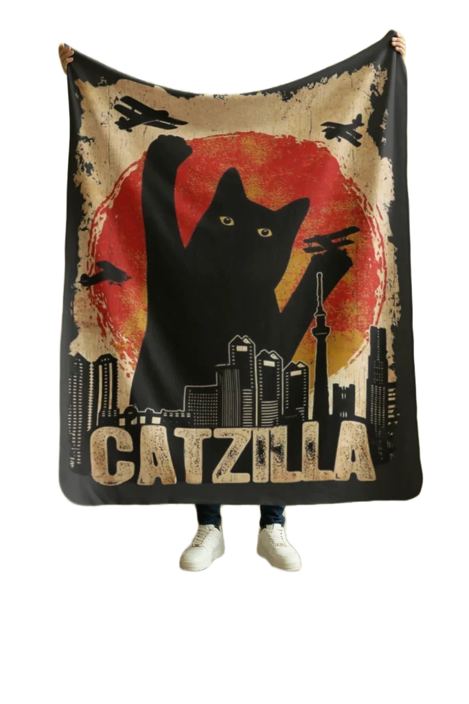 void cat lover catzilla blanket