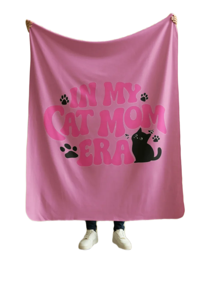 in my cat mom era blanket