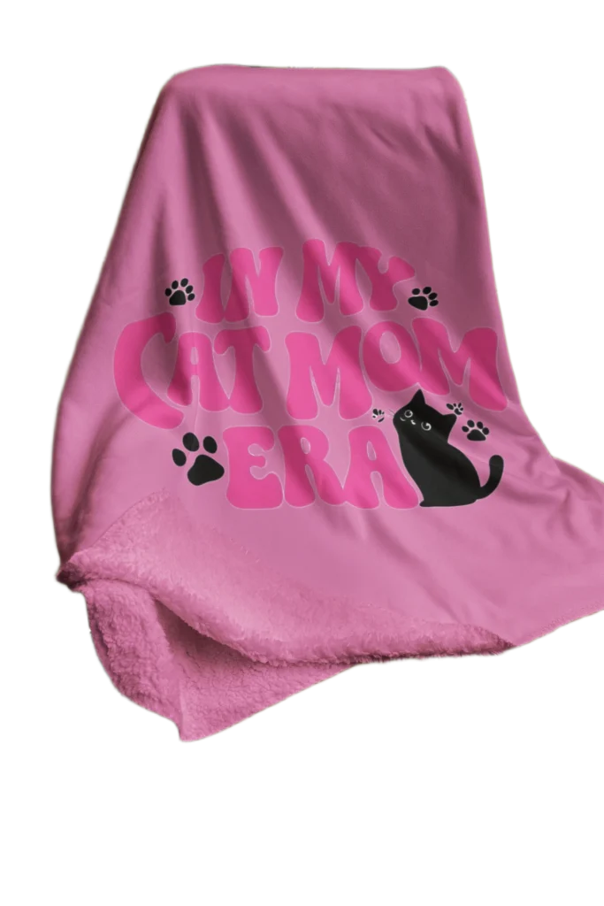 in my cat mom era blanket