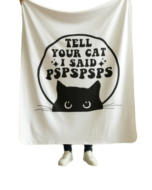 black cat lover blanket