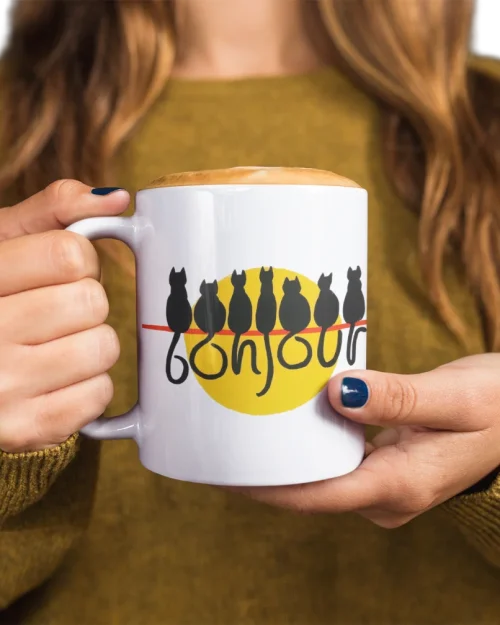 Bonjour Void Cat Mug #6