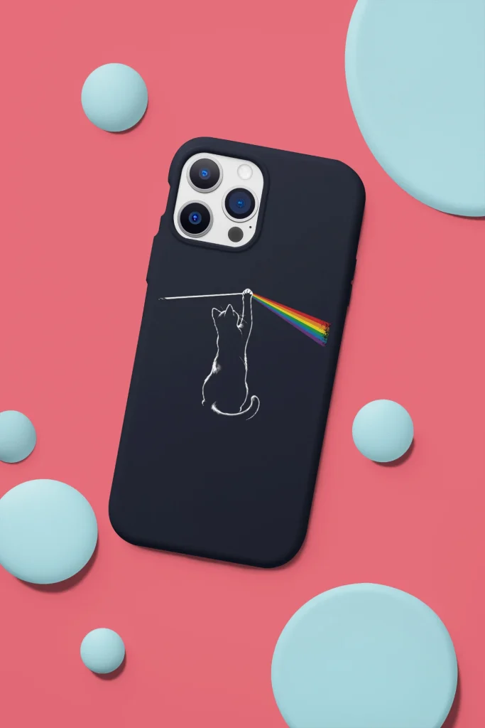 silicone tpu void cat lover phone case