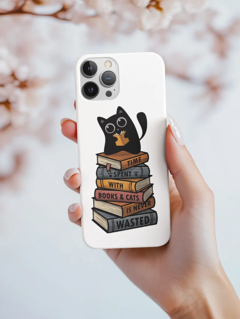 silicone tpu void cat lover phone case