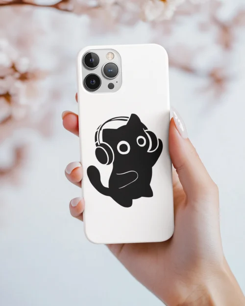 silicone tpu void cat lover phone case