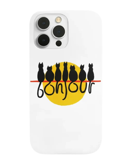 silicone tpu void cat lover phone case bonjour